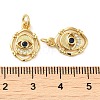 Rack Plating Brass Cubic Zirconia Pendants KK-K349-15G-3