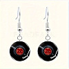 Alloy Glass Vinyl Record Link Bangles & Dangle Earrings & Pendant Necklaces Sets FS-WG14261-01-3