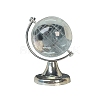 Featuring Brass and Glass Rotating Globe with Acid Etched Map PW-WGAE513-01-5
