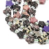 5 Styles Synthetic Imperial Jasper & Natural Green Spot Jasper & Rhodonite & Dalmatian Jasper & Kambaba Jasper Beads Strands G-D095-A02-5