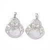 Natural Quartz Crystal Pendants G-H283-01W-3