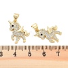 Brass Pave Cubic Zirconia Pendants KK-U009-02B-G-3