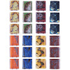 45G 9 Colors 2-Hole Baking Paint Glass Seed Beads SEED-TA0001-71-2