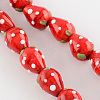 Handmade Lampwork 3D Strawberry Beads X-LAMP-R109B-15-1