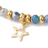 Star 201 Stainless Steel Charm Bracelets BJEW-JB12801-02-3