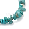 Synthetic Turquoise Chip & Cuboid Beaded Stretch Bracelets for Women BJEW-JB10808-06-4