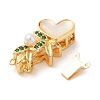 Brass Micro Pave Cubic Zirconia Box Clasps KK-A227-18G-2