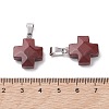 Natural Red Rainbow Jasper Pendants G-K359-02P-09-3
