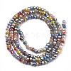 Electroplate Glass Beads Strands EGLA-S192-001B-A02-2