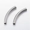 304 Stainless Steel Curved Tube Beads STAS-P128-03-1