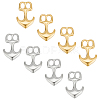 Unicraftale 6Pcs 2 Colors 304 Stainless Steel Anchor Hook Clasps STAS-UN0050-79-1