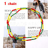 Glass Seed Rondelle Beaded Waist Beads WGC6815-01-1