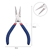 Set of 3 Jewelry Making Supplies Craft DIY Pliers Tool Set Flat Nosed Round Nosed Wire Cutter Pliers Blue TOOL-YW0001-07-4