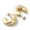 Brass Ring Stud Earrings EJEW-D098-01G-2