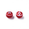 Opaque Striped Acrylic Beads MACR-S373-27D-01-2