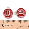 Platinum Plated Alloy Enamel Charms X-ENAM-S118-03B-P-3