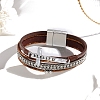 Imitation Leather Mutli-strand Bracelets PW-WG3E9EB-05-1