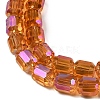 Electroplate Glass Beads Strands GLAA-G112-07F-3