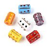 Handmade Gold Foil Glass Bumpy Beads LAMP-ZX003-12-1