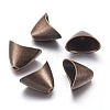 Tibetan Style Alloy Triangle Apetalous Bead Cones TIBE-5212-R-FF-1