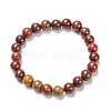 Natural Carnelian Stretch Beaded Bracelets G-A185-01K-1