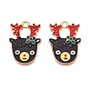 Christmas Theme Alloy Enamel Pendants ENAM-T020-10D-2