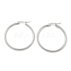 Tarnish Resistant 304 Stainless Steel Hoop Earrings EJEW-F105-08P-3