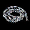 Transparent Electroplate Glass Beads Strands GLAA-Q099-C01-14-1-3