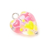 Handmade Glass Enamel Pendants PALLOY-JF04118-02-4