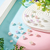 30Pcs 5 Colors Two-tone Resin Charms RESI-TA0005-71-5