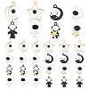   32Pcs 8 Style Alloy Enamel Pendants FIND-PH0006-25-1