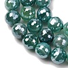Electroplated Natural Agate Beads Strands G-B191-A07-10mm-09-3