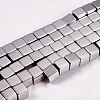 Electroplate Non-magnetic Synthetic Hematite Beads Strands X-G-J170A-4x4mm-01-1
