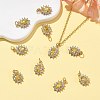 SHEGRACE Brass Micro Pave Cubic Zirconia Pendants XGRQ2O150-446C-G-5