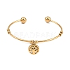 10Pcs Ion Plating(IP) 304 Stainless Steel Cuff Bangles BJEW-M284-20G-01-2