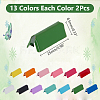 26Pcs 13 Colors Iron Ribbon Crimp Ends FIND-AR0006-13-2