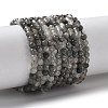 Natural Tourmalinated Quartz Beads Strands G-L651-C10-4mm-2