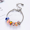 Acrylic & Alloy European Beads and Brass European Style Bracelet Making for DIY FPDL-S015-02-B-5