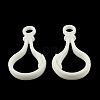 Opaque Solid Color Bulb Shaped Plastic Push Gate Snap Keychain Clasp Findings KY-R006-01-1