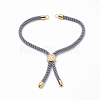 Nylon Twisted Cord Bracelet Making MAK-T003-10G-3
