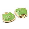 Golden Plated Alloy Charms X-ENAM-L042-01G-4