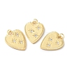 Rack Plating Brass Micro Pave Cubic Zirconia Pendants X-KK-F852-06G-3