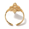 304 Stainless Steel Witch Knot Open Cuff Rings for Women X-AJEW-U005-01G-3