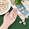 Printed Wood European Beads WOOD-PH0002-55-5