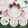 8Pcs 4 Styles Wreath Frames for Crafts WOOD-FG0001-33-3