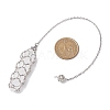 304 Stainless Steel Chain Macrame Pouch Empty Stone Holder Dowsing Pendulums PALLOY-JF02877-03-2