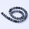 Natural Snowflake Obsidian Beads Strands X-G-Q462-6mm-10-2