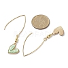 Alloy Heart with Acrylic Beaded Dangle Earrings EJEW-JE05348-3