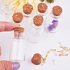 Clear Glass Jars Glass Bottles with Corks and Iron Screw Eye Pins Wish Bottles for Crafts AJEW-PH0004-01-3