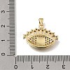 Brass Micro Pave Cubic Zirconia with Blue Enamel Pendants CU-CBAA556-09A-3